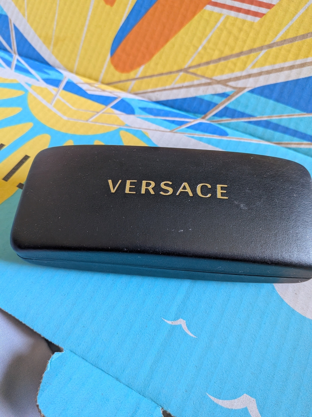 Versace Black and‎ Gold Eyewear Case ONLY